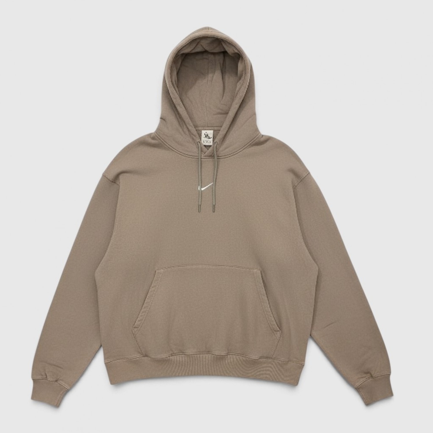 Nike Mini Swoosh Μπεζ Hoodie / Pre Owned